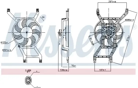 Lüfter, Motorkühlung 12 V NISSENS 850280 Bild Lüfter, Motorkühlung 12 V NISSENS 850280