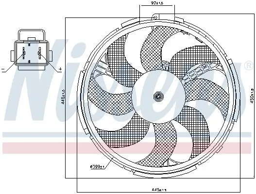 Lüfter, Motorkühlung 12 V NISSENS 85036 Bild Lüfter, Motorkühlung 12 V NISSENS 85036