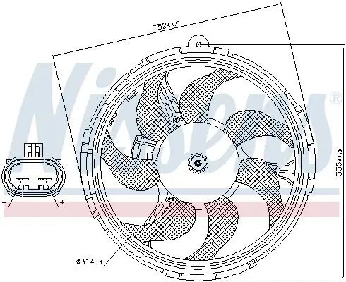 Lüfter, Motorkühlung 12 V NISSENS 85040 Bild Lüfter, Motorkühlung 12 V NISSENS 85040