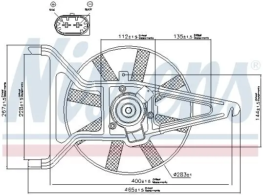 Lüfter, Motorkühlung 12 V NISSENS 85041 Bild Lüfter, Motorkühlung 12 V NISSENS 85041