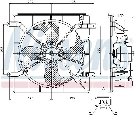 Lüfter, Motorkühlung 12 V NISSENS 85046 Bild Lüfter, Motorkühlung 12 V NISSENS 85046
