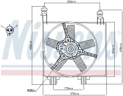 Lüfter, Motorkühlung 12 V NISSENS 85056 Bild Lüfter, Motorkühlung 12 V NISSENS 85056