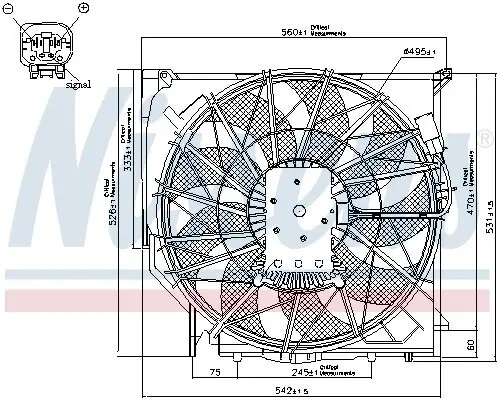 Lüfter, Motorkühlung NISSENS 85067 Bild Lüfter, Motorkühlung NISSENS 85067