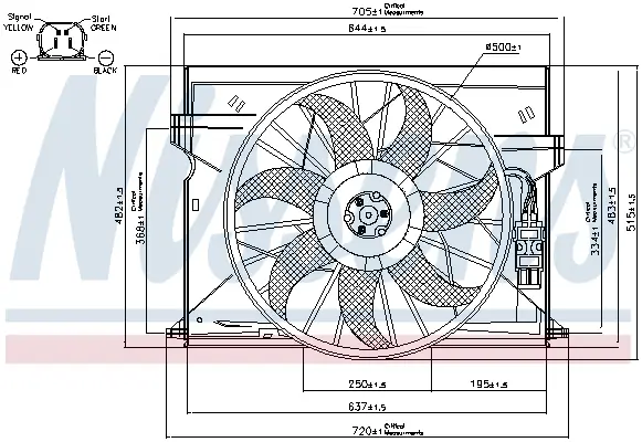 Lüfter, Motorkühlung 12 V NISSENS 85077