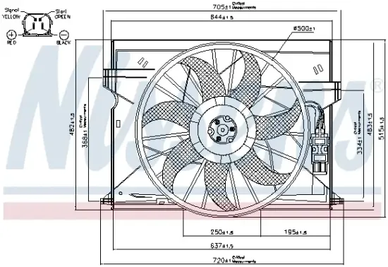 Lüfter, Motorkühlung 12 V NISSENS 85077 Bild Lüfter, Motorkühlung 12 V NISSENS 85077
