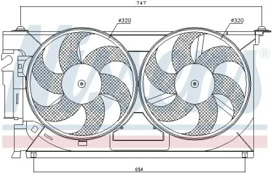 Lüfter, Motorkühlung 12 V NISSENS 85083 Bild Lüfter, Motorkühlung 12 V NISSENS 85083