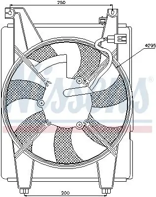 Lüfter, Motorkühlung 12 V NISSENS 85088