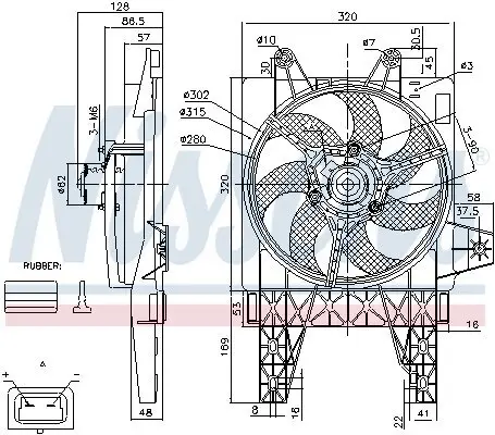 Lüfter, Motorkühlung 12 V NISSENS 85140 Bild Lüfter, Motorkühlung 12 V NISSENS 85140