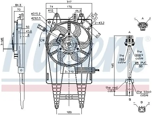 Lüfter, Motorkühlung 12 V NISSENS 85162 Bild Lüfter, Motorkühlung 12 V NISSENS 85162