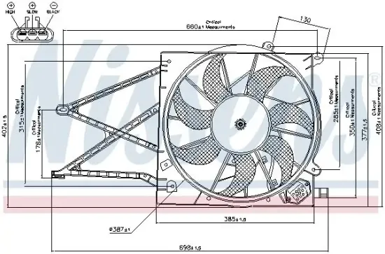 Lüfter, Motorkühlung 12 V NISSENS 85176 Bild Lüfter, Motorkühlung 12 V NISSENS 85176