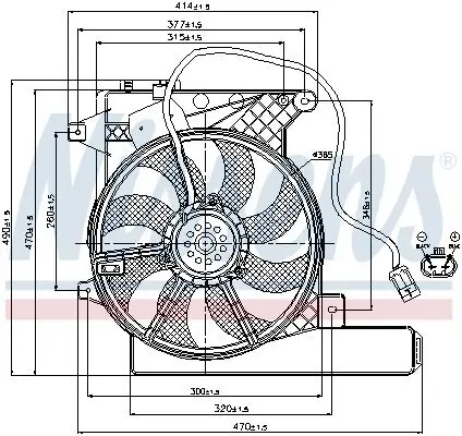 Lüfter, Motorkühlung 12 V NISSENS 85202 Bild Lüfter, Motorkühlung 12 V NISSENS 85202