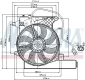 Lüfter, Motorkühlung 12 V NISSENS 85203