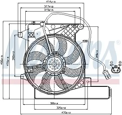 Lüfter, Motorkühlung 12 V NISSENS 85203 Bild Lüfter, Motorkühlung 12 V NISSENS 85203