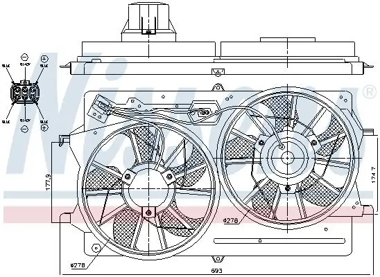 Lüfter, Motorkühlung 12 V NISSENS 85215 Bild Lüfter, Motorkühlung 12 V NISSENS 85215