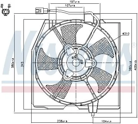 Lüfter, Motorkühlung 12 V NISSENS 85224 Bild Lüfter, Motorkühlung 12 V NISSENS 85224