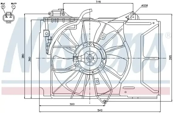 Lüfter, Motorkühlung 12 V NISSENS 85226 Bild Lüfter, Motorkühlung 12 V NISSENS 85226