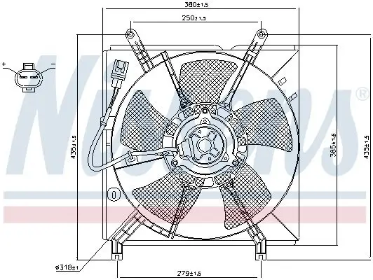 Lüfter, Motorkühlung 12 V NISSENS 85238 Bild Lüfter, Motorkühlung 12 V NISSENS 85238