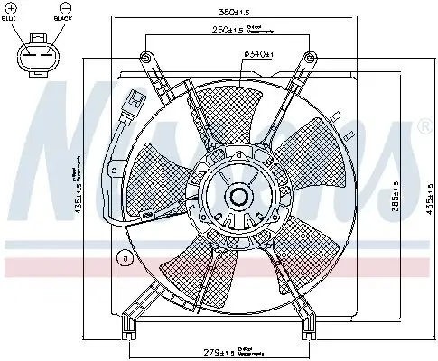 Lüfter, Motorkühlung 12 V NISSENS 85241 Bild Lüfter, Motorkühlung 12 V NISSENS 85241