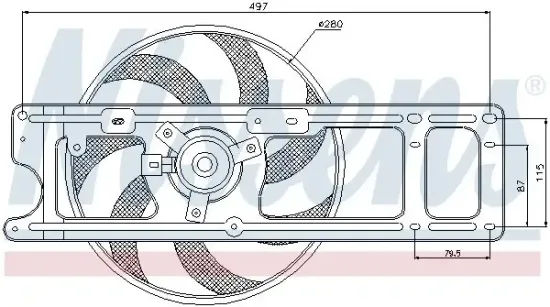 Lüfter, Motorkühlung 12 V NISSENS 85254 Bild Lüfter, Motorkühlung 12 V NISSENS 85254