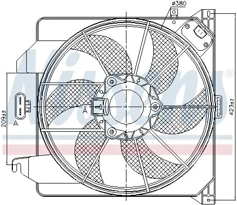 Lüfter, Motorkühlung 12 V NISSENS 85261 Bild Lüfter, Motorkühlung 12 V NISSENS 85261