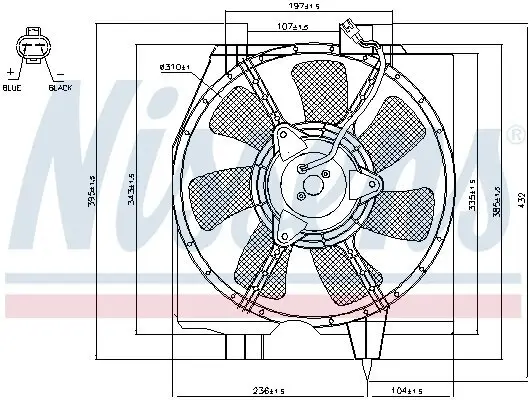 Lüfter, Motorkühlung 12 V NISSENS 85275 Bild Lüfter, Motorkühlung 12 V NISSENS 85275