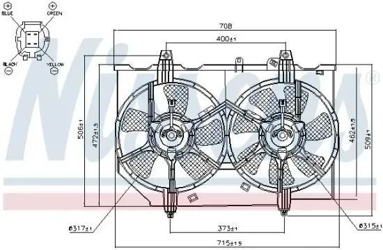 Lüfter, Motorkühlung 12 V NISSENS 85279 Bild Lüfter, Motorkühlung 12 V NISSENS 85279