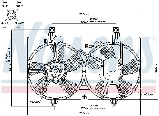 Lüfter, Motorkühlung 12 V NISSENS 85280 Bild Lüfter, Motorkühlung 12 V NISSENS 85280