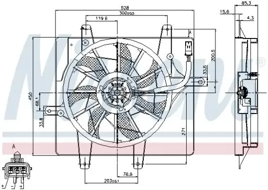Lüfter, Motorkühlung 12 V 12 V NISSENS 85716 Bild Lüfter, Motorkühlung 12 V 12 V NISSENS 85716