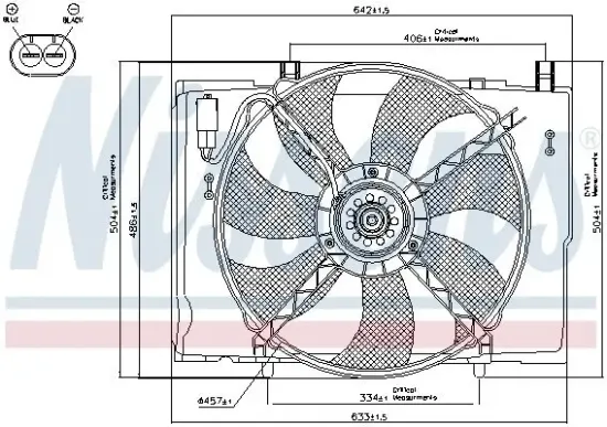 Lüfter, Motorkühlung 12 V NISSENS 85290 Bild Lüfter, Motorkühlung 12 V NISSENS 85290