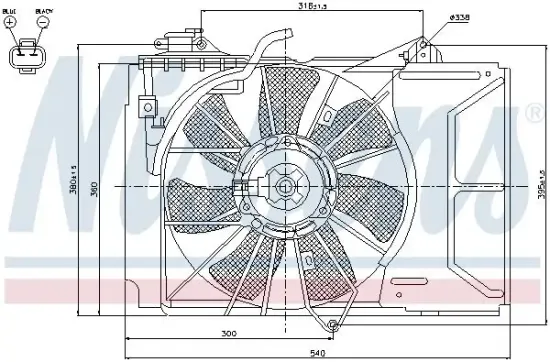 Lüfter, Motorkühlung 13 V NISSENS 85328 Bild Lüfter, Motorkühlung 13 V NISSENS 85328