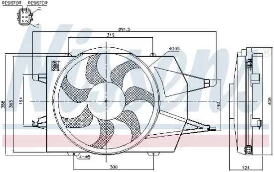 Lüfter, Motorkühlung 12 V NISSENS 85342 Bild Lüfter, Motorkühlung 12 V NISSENS 85342