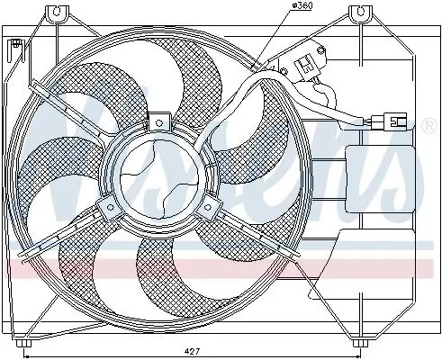 Lüfter, Motorkühlung 12 V NISSENS 85346 Bild Lüfter, Motorkühlung 12 V NISSENS 85346