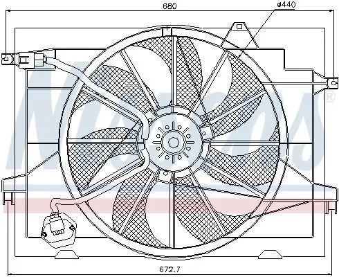 Lüfter, Motorkühlung 13 V NISSENS 85366 Bild Lüfter, Motorkühlung 13 V NISSENS 85366