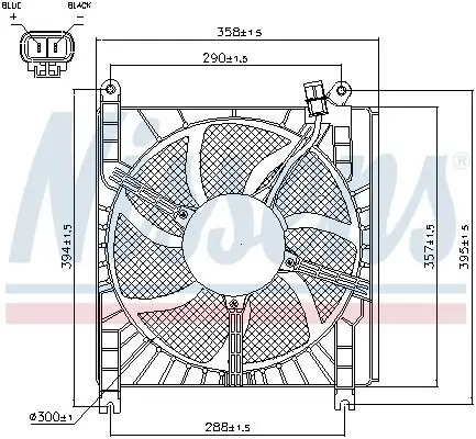 Lüfter, Motorkühlung 12 V NISSENS 85415 Bild Lüfter, Motorkühlung 12 V NISSENS 85415