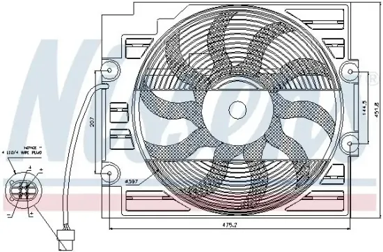 Lüfter, Motorkühlung 12 V NISSENS 85421 Bild Lüfter, Motorkühlung 12 V NISSENS 85421