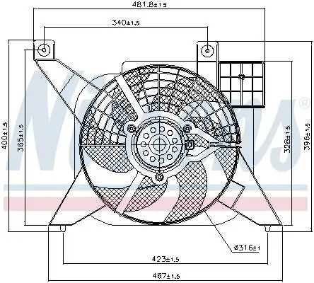 Lüfter, Motorkühlung 12 V NISSENS 85476 Bild Lüfter, Motorkühlung 12 V NISSENS 85476