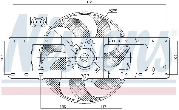Lüfter, Motorkühlung 12 V 12 V NISSENS 85799
