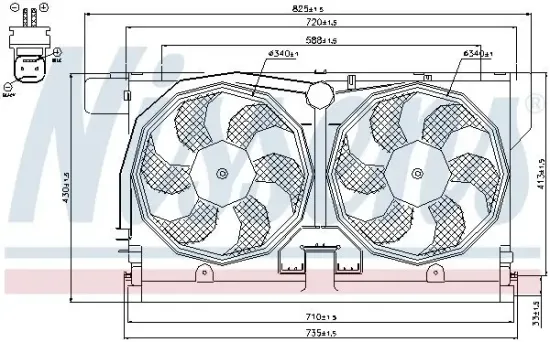 Lüfter, Motorkühlung 12 V NISSENS 85513 Bild Lüfter, Motorkühlung 12 V NISSENS 85513