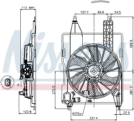 Lüfter, Motorkühlung 12 V NISSENS 85515 Bild Lüfter, Motorkühlung 12 V NISSENS 85515