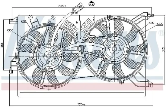 Lüfter, Motorkühlung 12 V 12 V NISSENS 85523 Bild Lüfter, Motorkühlung 12 V 12 V NISSENS 85523
