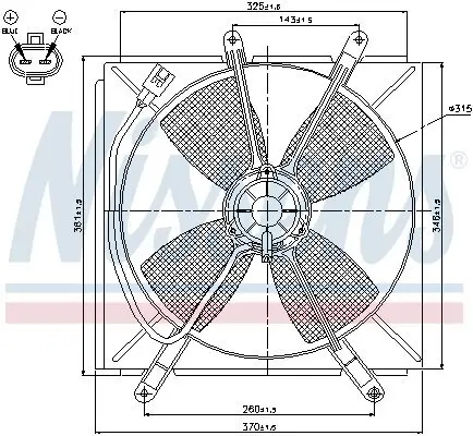 Lüfter, Motorkühlung 12 V NISSENS 85533 Bild Lüfter, Motorkühlung 12 V NISSENS 85533