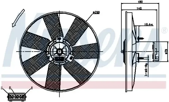 Lüfter, Motorkühlung 12 V NISSENS 85538 Bild Lüfter, Motorkühlung 12 V NISSENS 85538