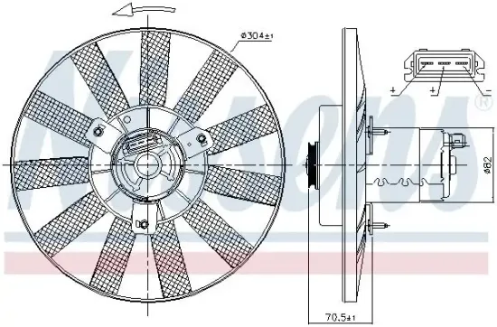 Lüfter, Motorkühlung 12 V NISSENS 85539 Bild Lüfter, Motorkühlung 12 V NISSENS 85539