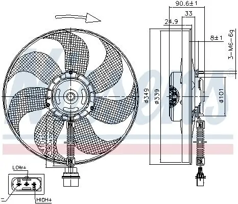 Lüfter, Motorkühlung 12 V NISSENS 85544 Bild Lüfter, Motorkühlung 12 V NISSENS 85544