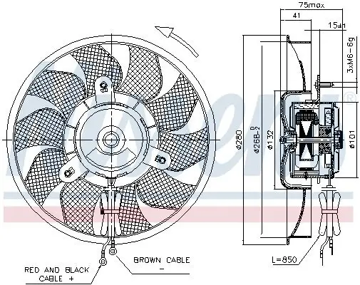 Lüfter, Motorkühlung 12 V NISSENS 85548 Bild Lüfter, Motorkühlung 12 V NISSENS 85548