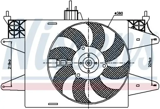 Lüfter, Motorkühlung 12 V NISSENS 85572 Bild Lüfter, Motorkühlung 12 V NISSENS 85572