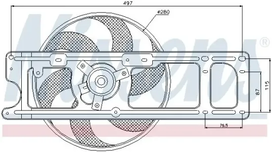 Lüfter, Motorkühlung 12 V NISSENS 85597 Bild Lüfter, Motorkühlung 12 V NISSENS 85597