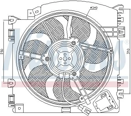 Lüfter, Motorkühlung 12 V NISSENS 85598 Bild Lüfter, Motorkühlung 12 V NISSENS 85598