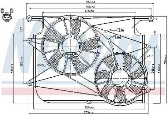 Lüfter, Motorkühlung 12 V NISSENS 85610 Bild Lüfter, Motorkühlung 12 V NISSENS 85610