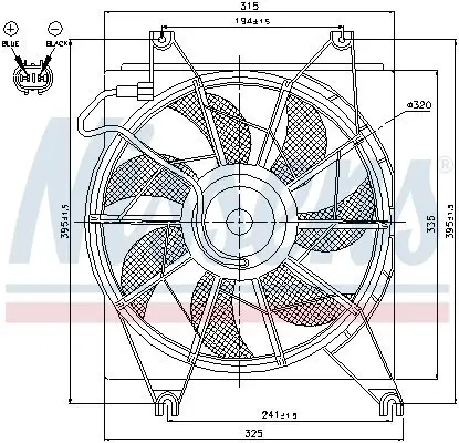 Lüfter, Motorkühlung 12 V 12 V NISSENS 85910 Bild Lüfter, Motorkühlung 12 V 12 V NISSENS 85910
